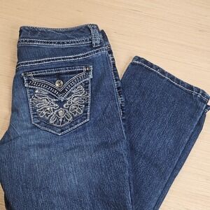 Nine West Jeans Date Night Fit Women 6 Blue Annette Contrast Stitch Denim‎